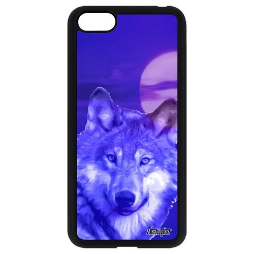 фото Противоударный чехол на телефон // huawei y5 2018 // "дикий волк" одинокий хищник, utaupia, фиолетовый