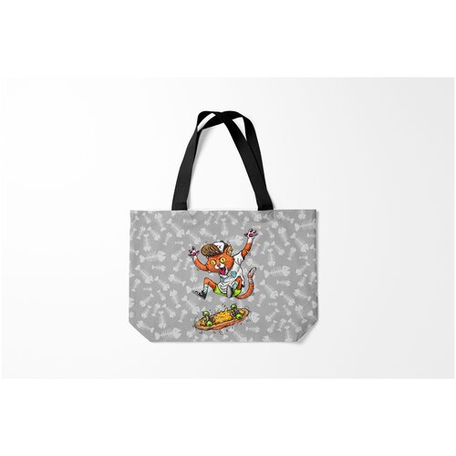 фото Сумка-шоппер / 46х35 см / разное спортивное / экстремальный спорт sk8cat burnettie