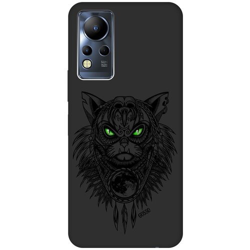 Матовый Soft Touch силиконовый чехол на Infinix Note 12 G88 / Инфиникс Нот 12 с 3D принтом Shaman Cat черный матовый soft touch силиконовый чехол на infinix note 12 g88 инфиникс нот 12 с 3d принтом cosmocorgi черный