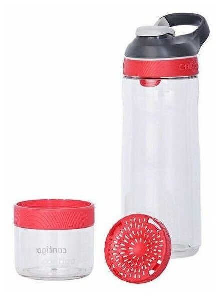 Бутылка Contigo Cortland Infuser 0.72л прозрачный/красный пластик (2095014)