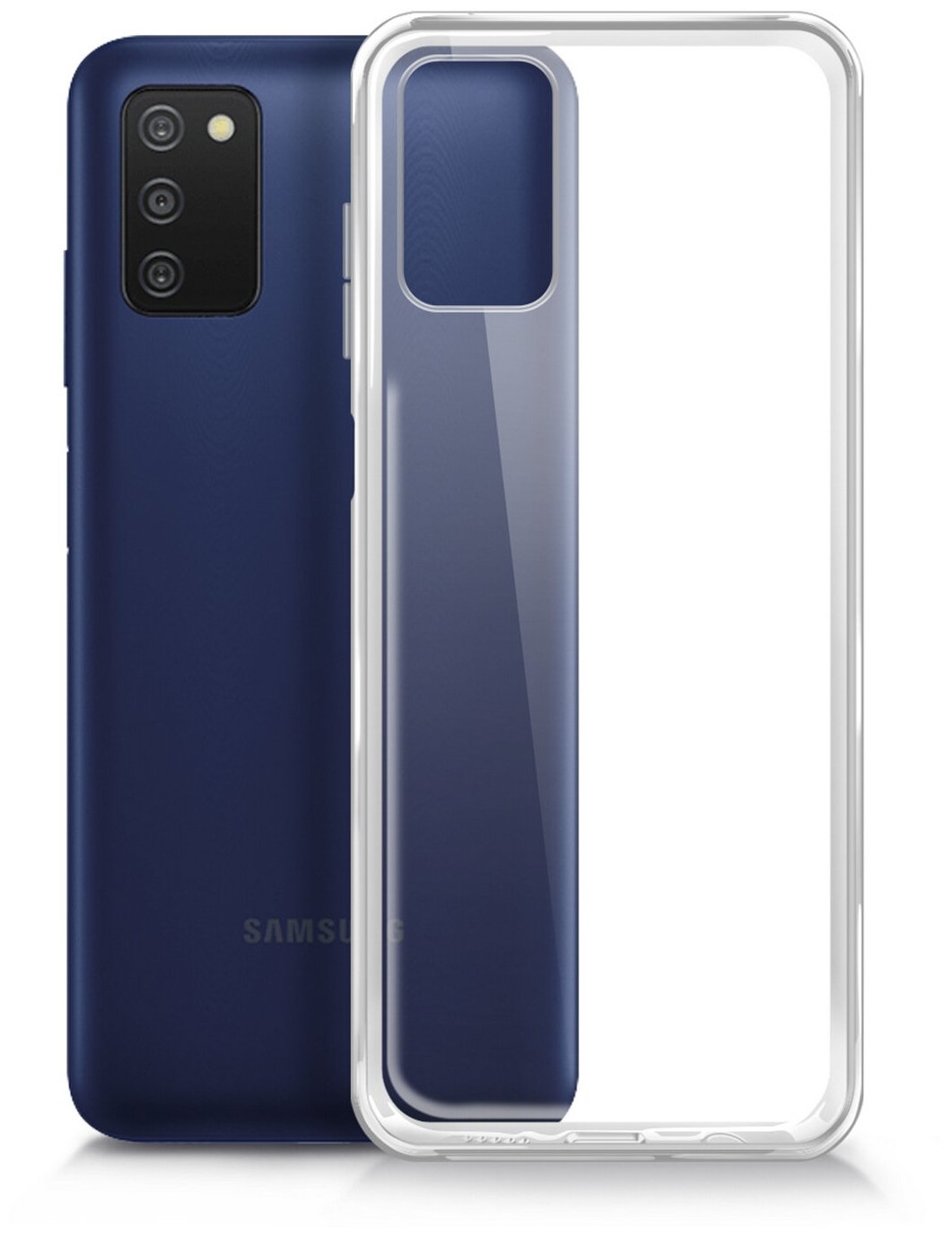 Чехол силиконовый на Samsung Galaxy A03s (Самсунг Галакси А03 с) прозрачный, Brozo