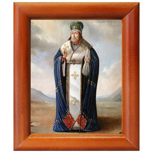 Святитель Иннокентий Иркутский, икона в рамке 8*9,5 см святитель иннокентий иркутский икона на доске 8 10 см