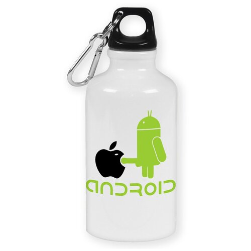 фото Бутылка с карабином coolpodarok "android (андройд)"