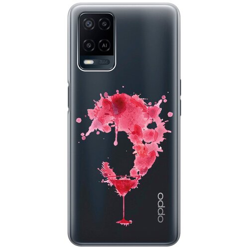 Силиконовый чехол с принтом Cocktail Splash для Oppo A54 / Оппо А54 силиконовый чехол с принтом are you a pooch для oppo a54 оппо а54