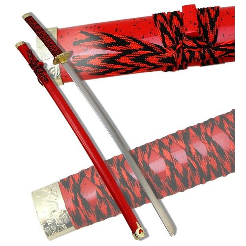 Меч самурайский на подставке D-50020-YL-KA Ножны алый мрамор 4190₽