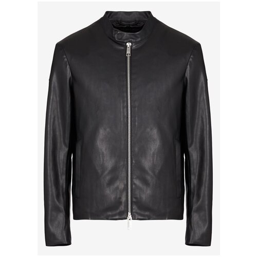 Кожаная куртка Armani Exchange, размер S, черный