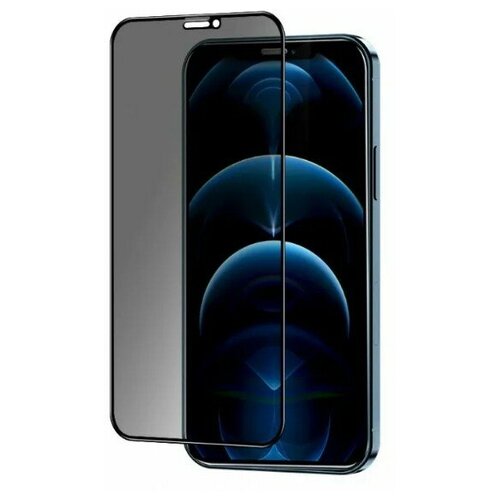 Защитное стекло антишпион iPhone 12 Pro Max/ Стекло на айфон 12 Pro Max/ (black).