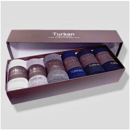 фото Мужские носки turkan туркан , 6 пар размер 41-46, в подарочной коробке.
