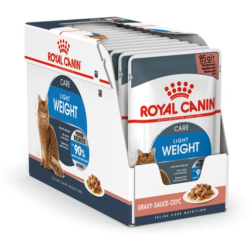 Влажный корм для кошек Royal Canin Light Weight, (кусочки в соусе) профилактика избыточного веса 12 шт. х 85 г.