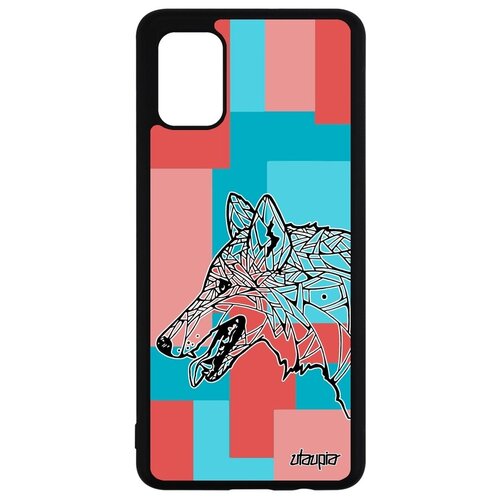 фото Ударопрочный чехол на смартфон // samsung galaxy a51 // "волк" wolf дизайн, utaupia, цветной
