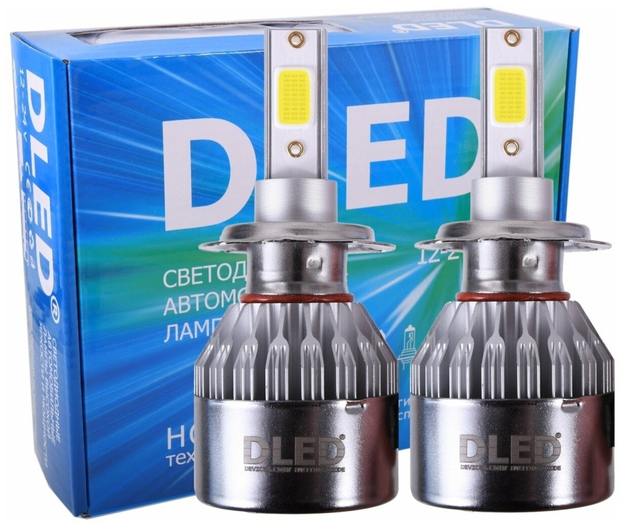 Светодиодные автомобильные лампы H7 DLED C6 3000K (2шт)