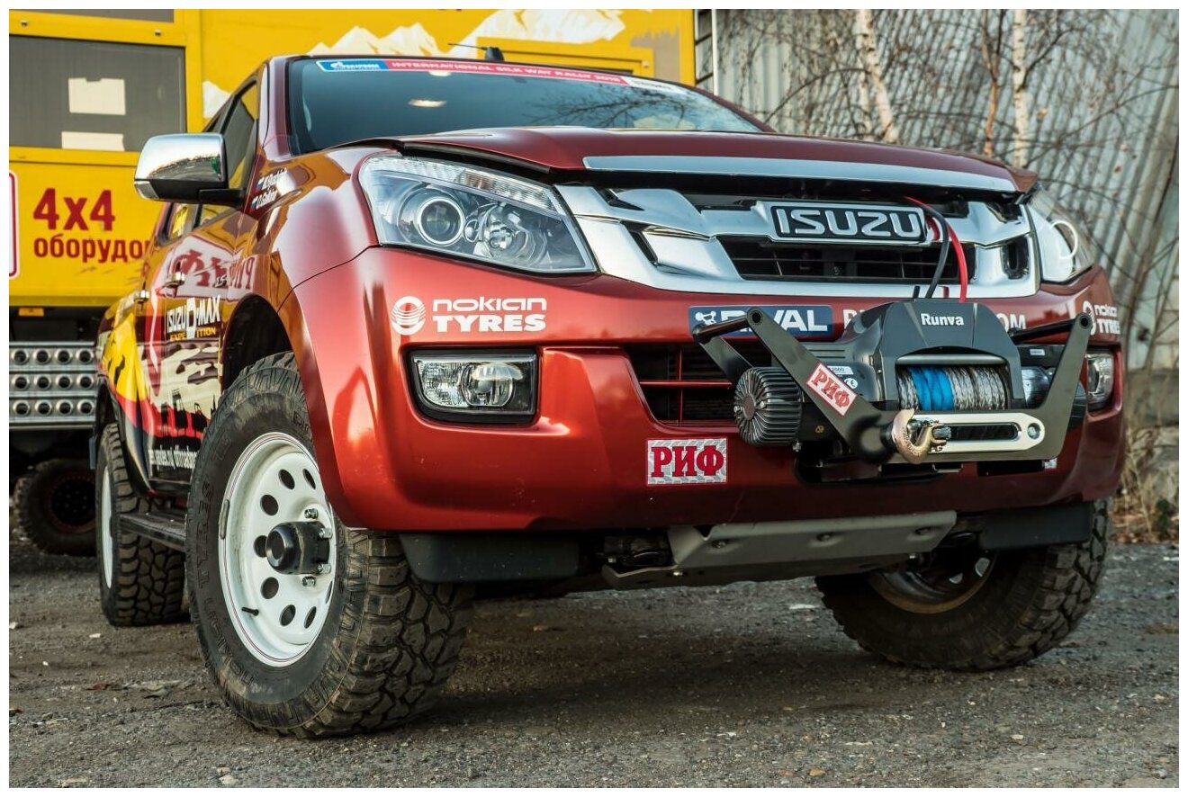 Фаркоп РИФ передний (переходник) для съёмной лебедки в штатный бампер Isuzu D-MAX (2012-2020) — фото 2
