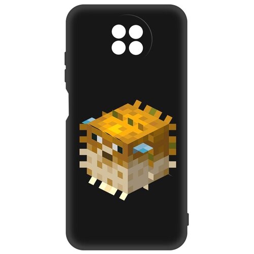 чехол накладка krutoff soft case minecraft иглобрюх для honor10x lite черный Чехол-накладка Krutoff Soft Case Minecraft-Иглобрюх для Xiaomi Redmi Note 9t черный