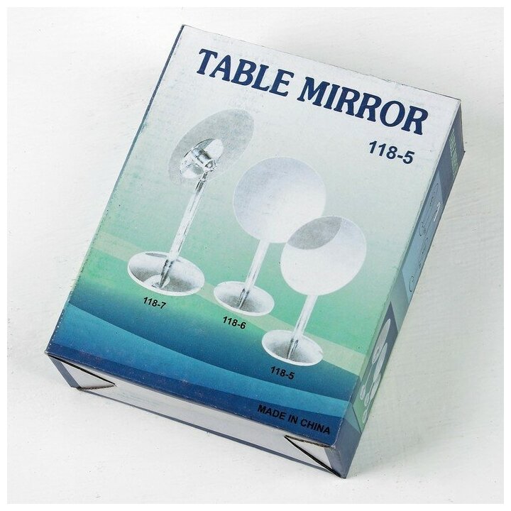 Зеркало наст пласт нож овал (1) MIRROR 14,5*19,5/14,5*29см б/увел серебр к/кор накл QF 259012