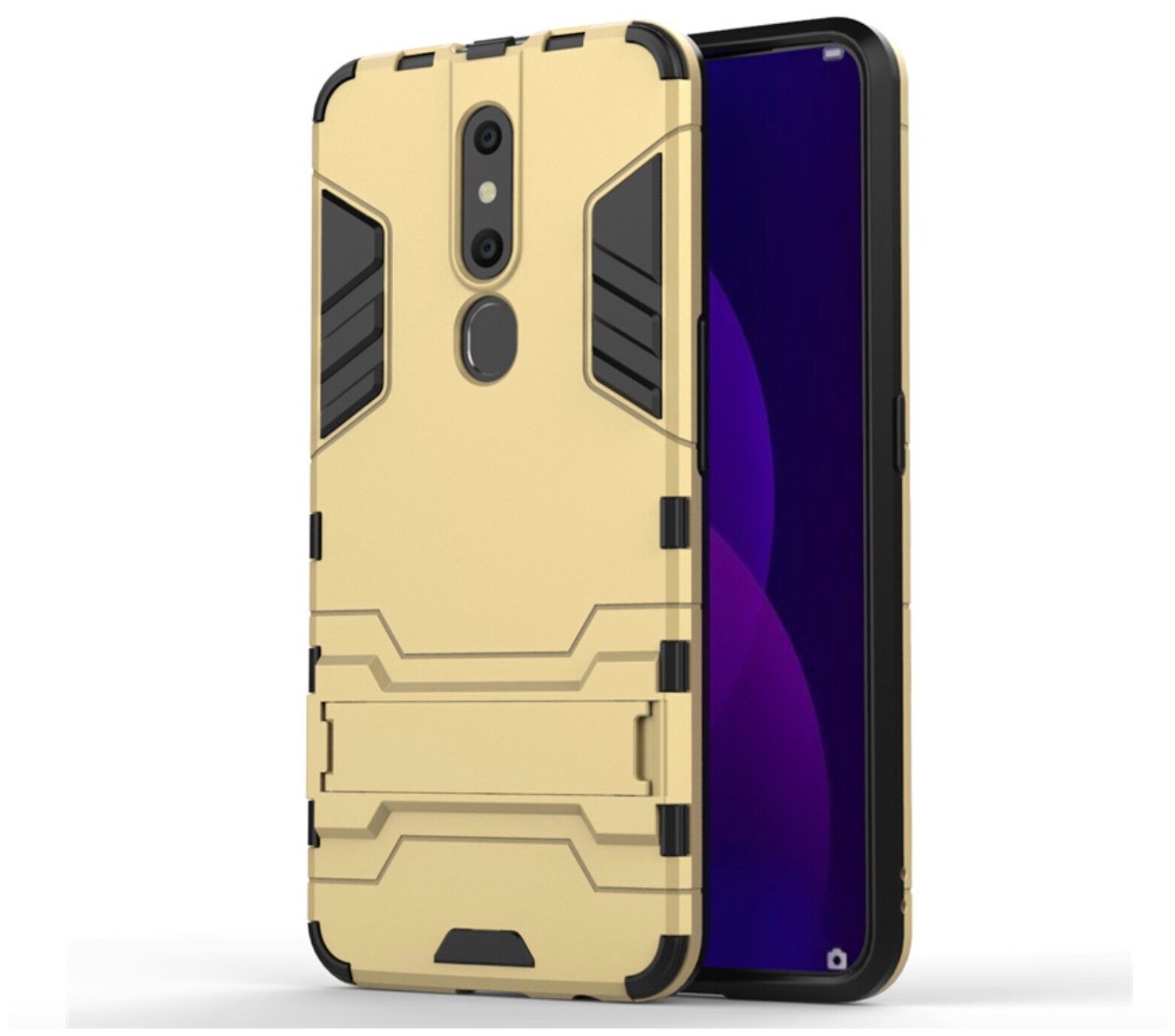 Чехол MyPads для OnePlus 6T Противоударный усиленный ударопрочный золотой