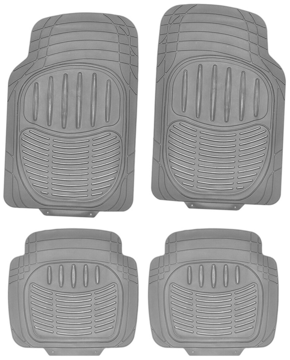 Коврик салона SKYWAY Hot-2 4пр. Полиуретановый Серый (п:72*49см, з:44*48.5см), S01702025