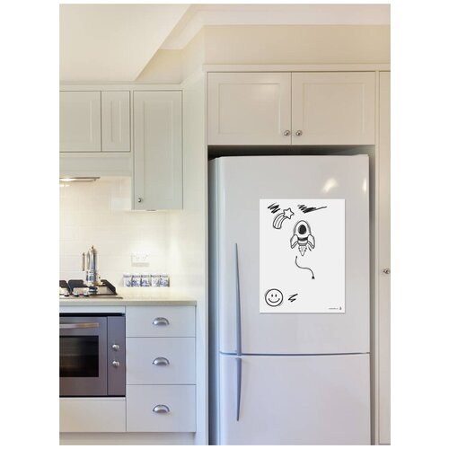 Магнитный планер А3 без трекера Woozzee 40х30 см., маркет в комплекте / Планер на холодильник