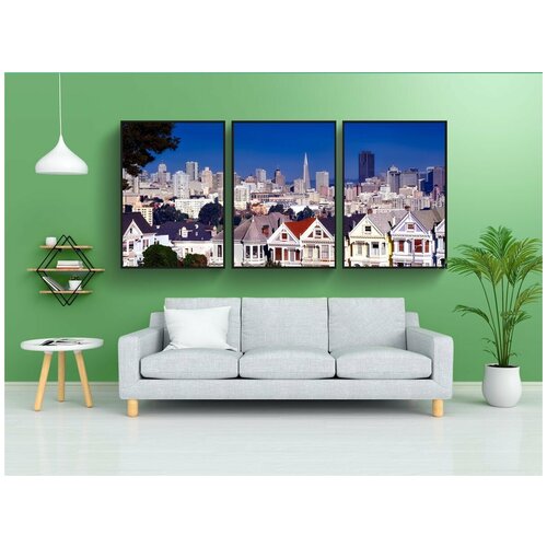 фото Набор модулных постеров для интерьера "сан-франциско, калифорния, город" 60x90 см. в тубусе, без рамки lotsprints