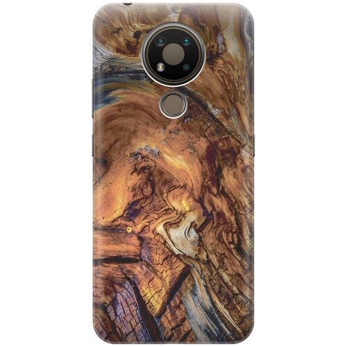 фото Силиконовый чехол на nokia 3.4 / нокиа 3.4 с принтом "деревянный узор gosso