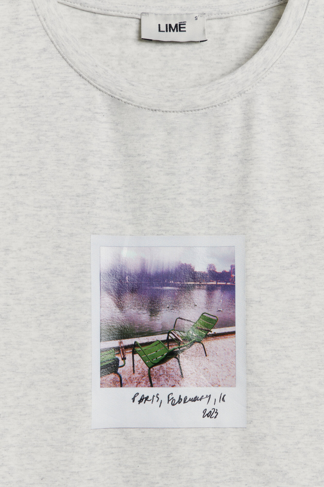 Футболка LIME, размер S, светло-серый меланж — фото 1