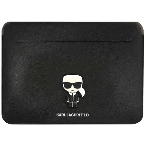 Чехол-папка Lagerfeld Saffiano Sleeve Ikonik Patch для ноутбуков 13-14 дюймов, черный