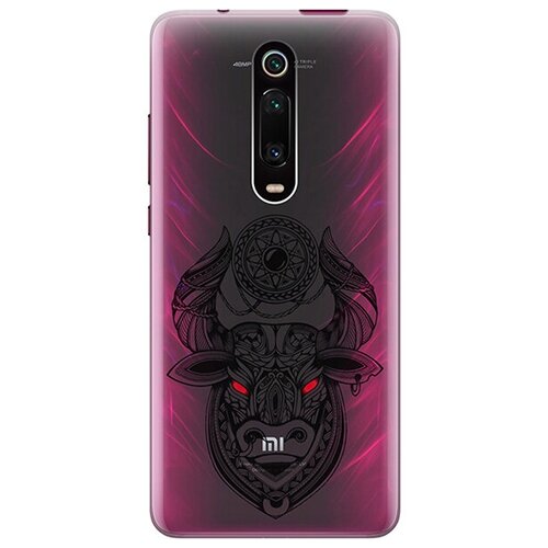 фото Ультратонкий силиконовый чехол-накладка для xiaomi mi 9t / mi 9t pro / k20 / k20 pro с 3d принтом "grand bull" gosso