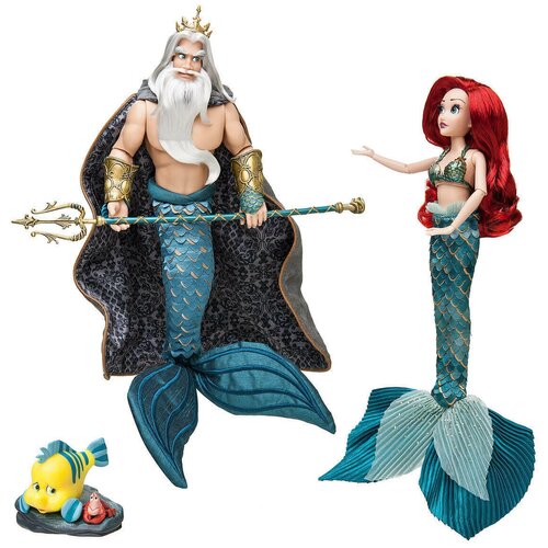 Набор кукол Disney Ariel and Triton Doll Set - Disney Designer Fairytale Collection - Limited Edition (Дисней Ариэль и Тритон Лимитированная серия) набор кукол disney robin hood and maid marian doll set disney designer fairytale collection limited edition дисней робин гуд и мэрион лимитирова