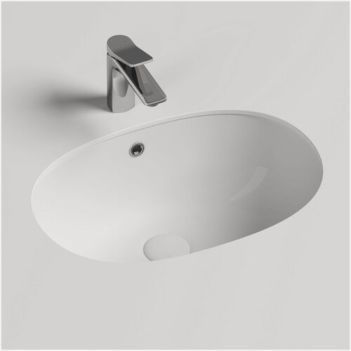 Изображение товара Встраиваемая раковина Ceramicanova Element CN6044 Овал 56,5 см с переливом