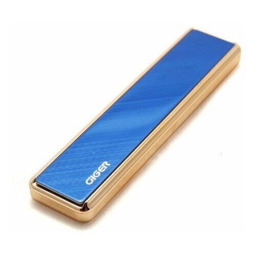 Зажигалка электронная с зарядкой от USB, слайдер, синяя