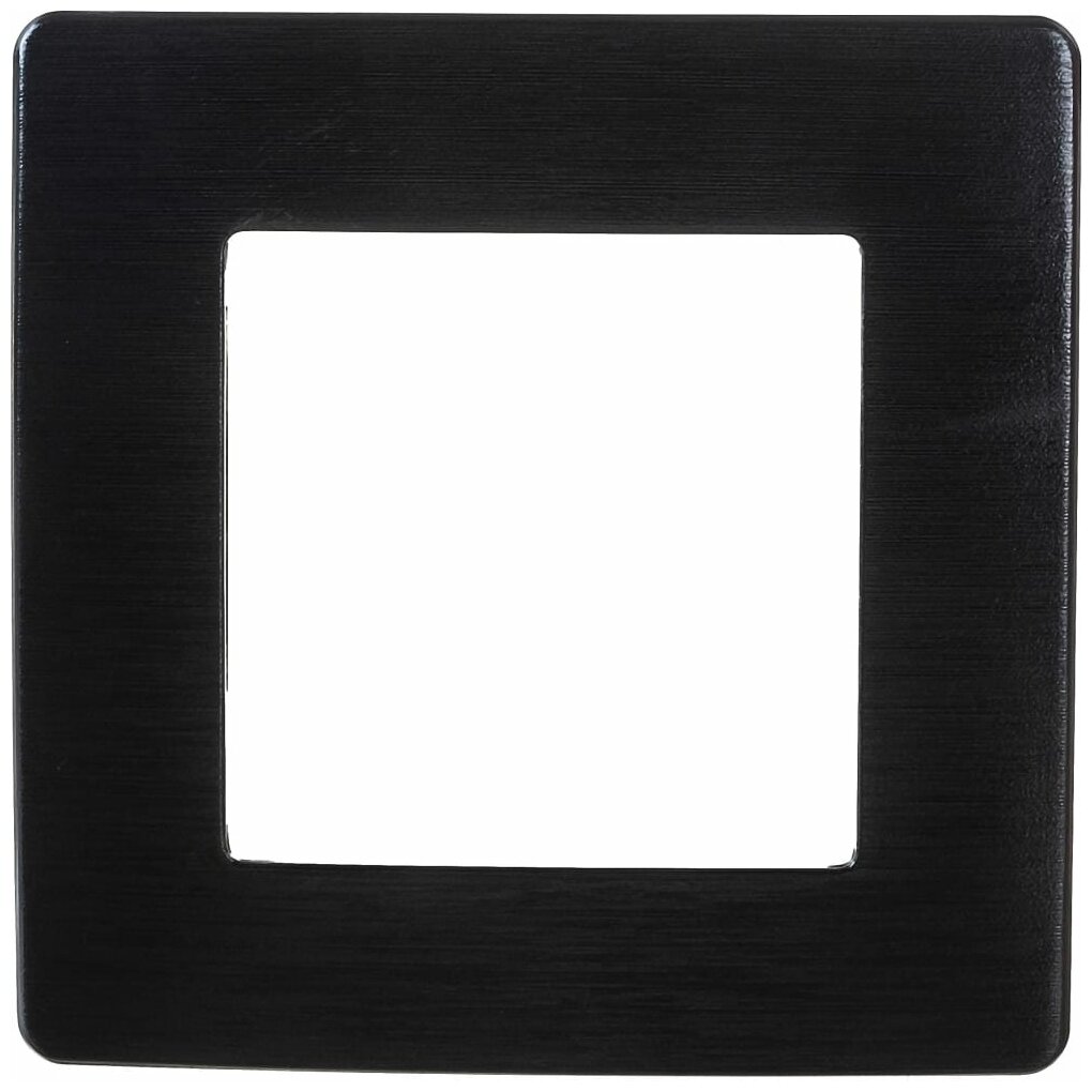 Рамка для розеток и выключателей ЭРА Серия 12 12-5101-06 на 1 пост, Сатин, чёрный - фотография № 2