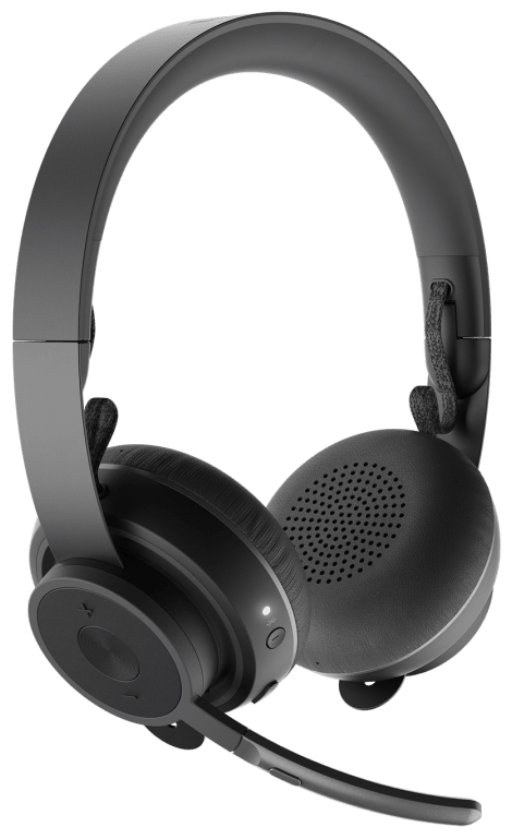 Беспроводная Bluetooth-гарнитура с донглом Logitech Headset Wireless Zone UC Graphite, черная (981-000914)