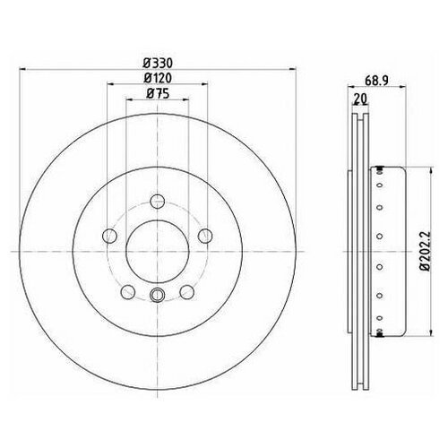 фото Тормозной диск textar 92265925 для bmw 5 серия f10, f11