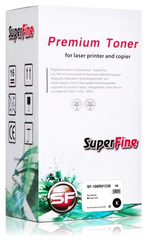 Картридж SuperFine SF-106R01338 для Xerox 106R01338 Phaser 6125 2K Black