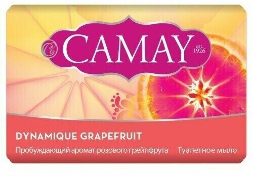 Camay Мыло туалетное Dynamique Розовый грейпфрут, 85 г, 9 шт