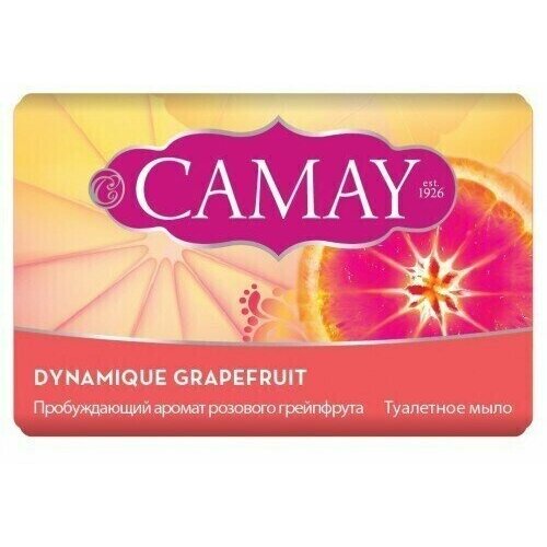 Camay Мыло туалетное Dynamique Розовый грейпфрут, 85 г мыло туалетное camay грейпфрут 85 г