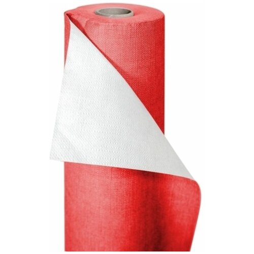 Скатерть бумажно-тканевая Ш 1180 мм 20 м в рулоне красная 'PAPSTAR'