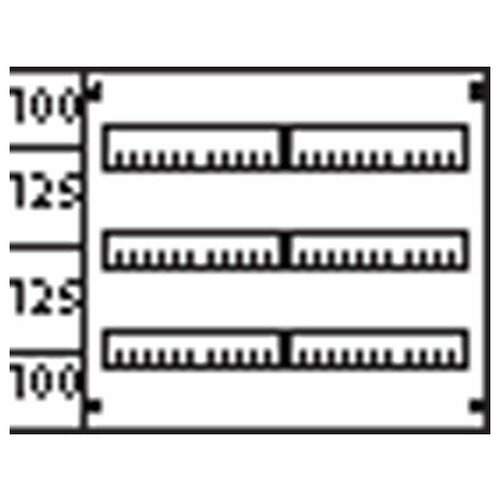 Пластрон размером 450х500мм c прорезями (2 ряда, 3 рейки) ABB, AS23