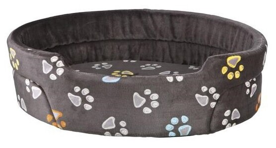 Лежак для собак и кошек Trixie Jimmy с бортиком плюш серый 75 × 65 см (1 шт)