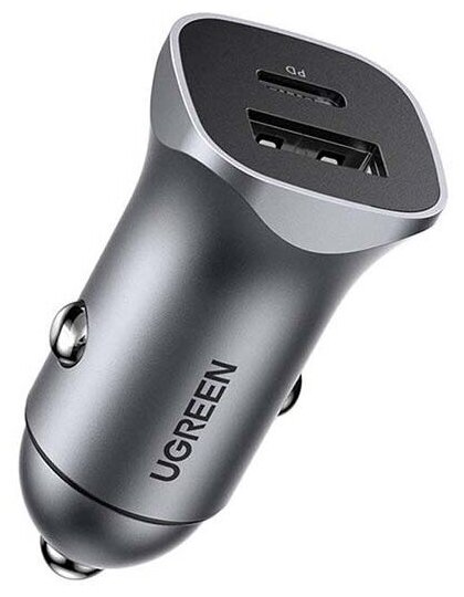 Автомобильное зарядное устройство Ugreen CD130 Car Charger Dual Port USB-A / USB-C 30W Fast Charging (40858)