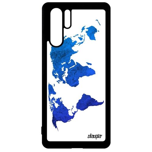 фото Новый чехол на смартфон // huawei p30 pro // "карта мира" стиль планета, utaupia, белый