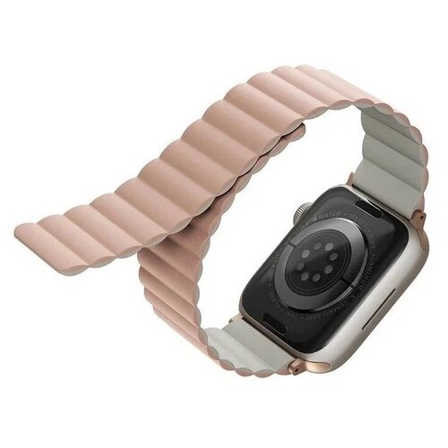 Ремешок Uniq Revix reversible Magnetic для Apple Watch 38-40-41 mm, розовый/бежевый