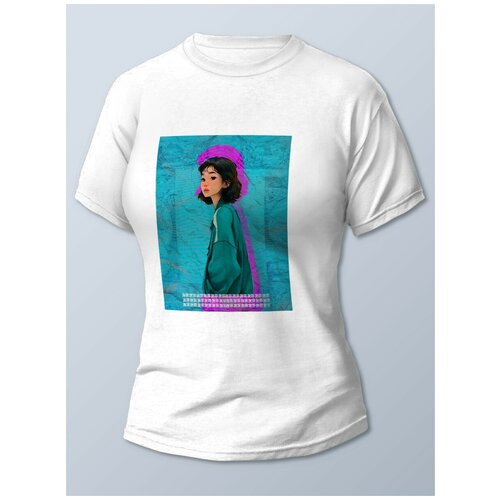 фото Футболка женская белая сериалы игра в кальмара (игра в кальмара, squid game) - 21759 brut-shop