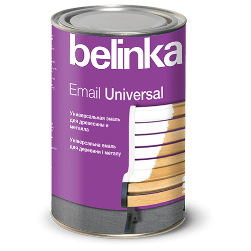 Эмаль Универсальная Belinka Email Universal 0.9л Белая, Глянцевая, Полуматовая / Белинка Эмаль Универсал