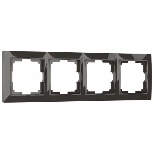 рамка snabb basic на 4 поста werkel w0042001 белый Рамка на 4 поста WL03-Frame-04 серо-коричневый Werkel a036701