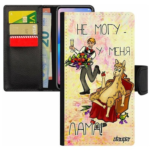 фото Чехол-книжка на телефон apple iphone 8, "не могу - у меня лама!" повод карикатура utaupia