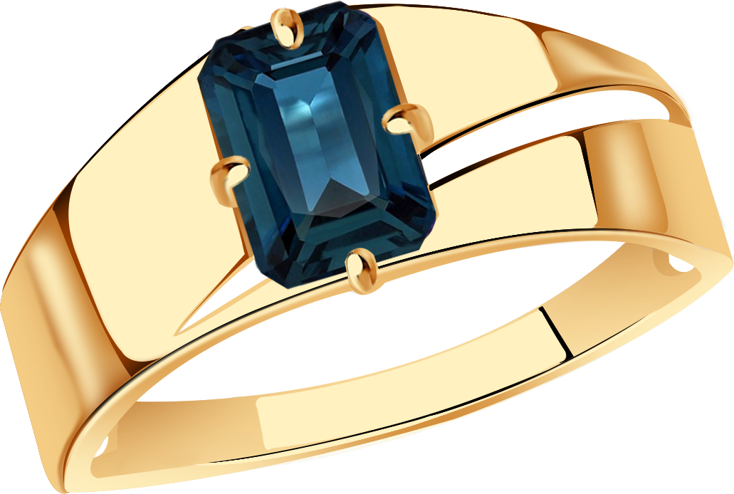 Кольцо Diamant online, золото, 585 проба, Лондон топаз
