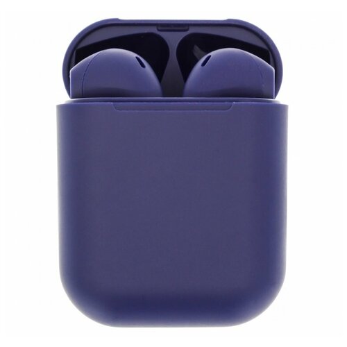 Наушники беспроводные TWS inPods 12 Macaron 5.0 (с боксом для зарядки) (Bluetooth) синий наушники беспроводные tws inpods 12 macaron 5 0 с боксом для зарядки bluetooth синий