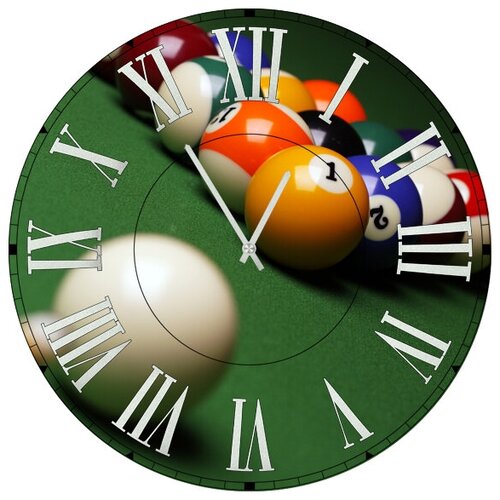 фото Svs настенные часы svs 3501625 удар на бильярде