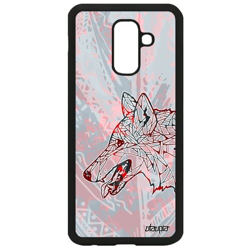 фото Красивый чехол на телефон // samsung galaxy a6 plus 2018 // "волк" зверь древний, utaupia, розовый