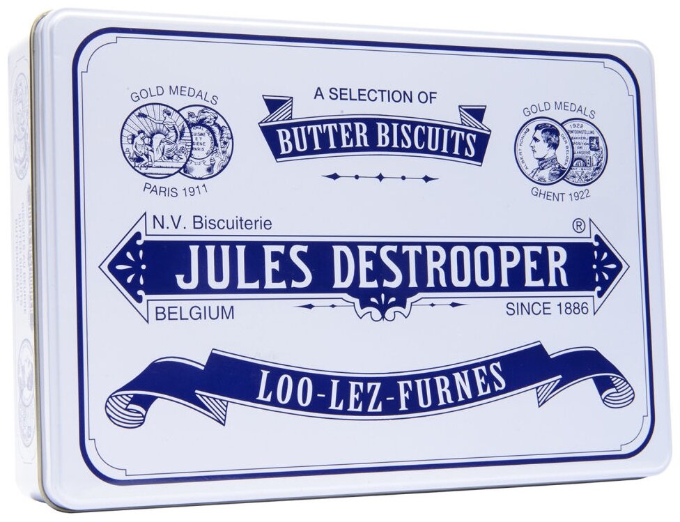Печенье Бельгийское "Jules Destrooper" Печенье ассорти (в ретро упаковке), 350 грамм - фотография № 1